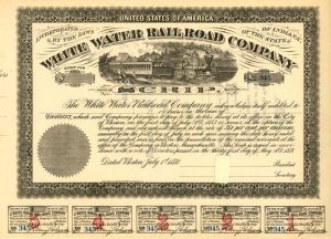 White Water Railroad Co. - Unissued Railway Bond